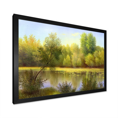 «Beautiful Summer River Green Landscape II», reproduction sur toile