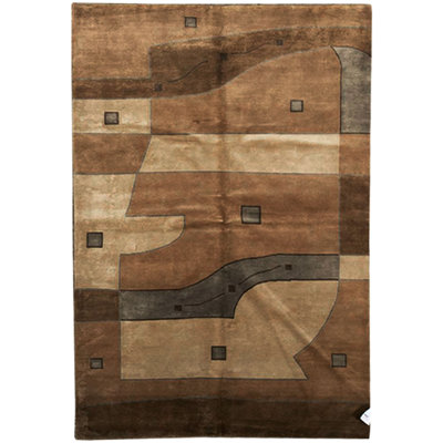 Hand-Knotted High-Quality Camel Area Rug