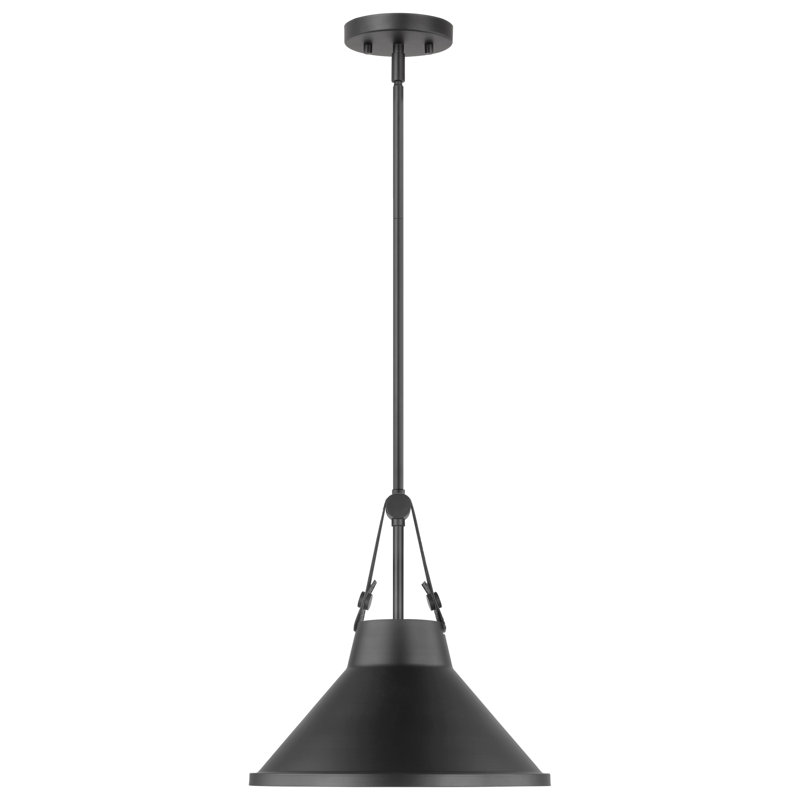 Luminaire suspendu conique 1 lumière, Noir
