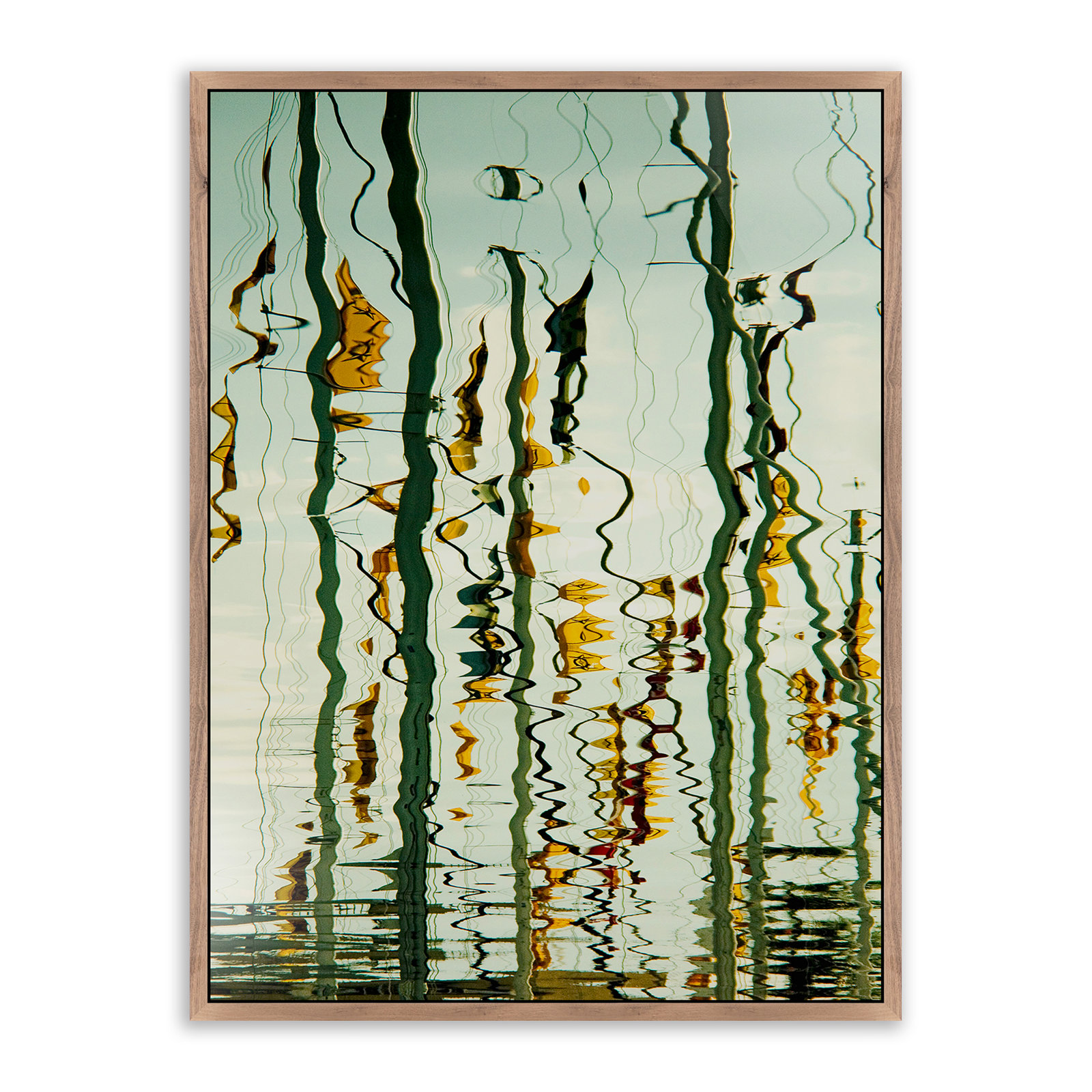 Wired Print by Geoffrey Baris, 40" H x 30" W x 2" D, Dark Brown Framed
