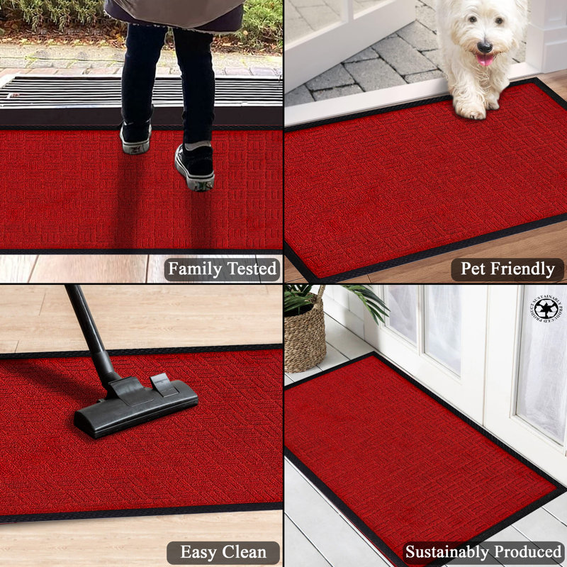 Odarius Indoor/Outdoor Non-Slip Polypropylene Doormat with Rubber Backing – Washable Welcome Mat for Entryway, Patio, Garage & Office
