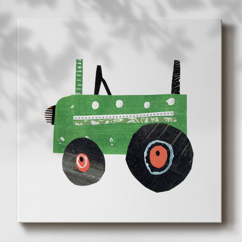 Tracteur I sur toile, H 32 po x l 32 po