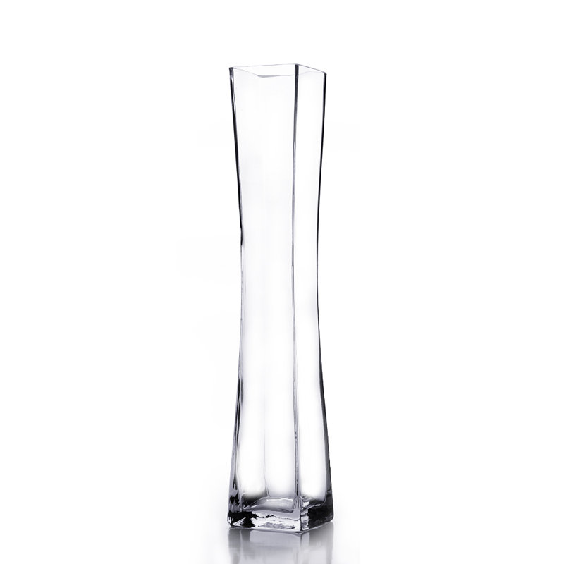 Alyson Handmade Glass Floor Vase, 17" H x 3.3" W x 3.3" D