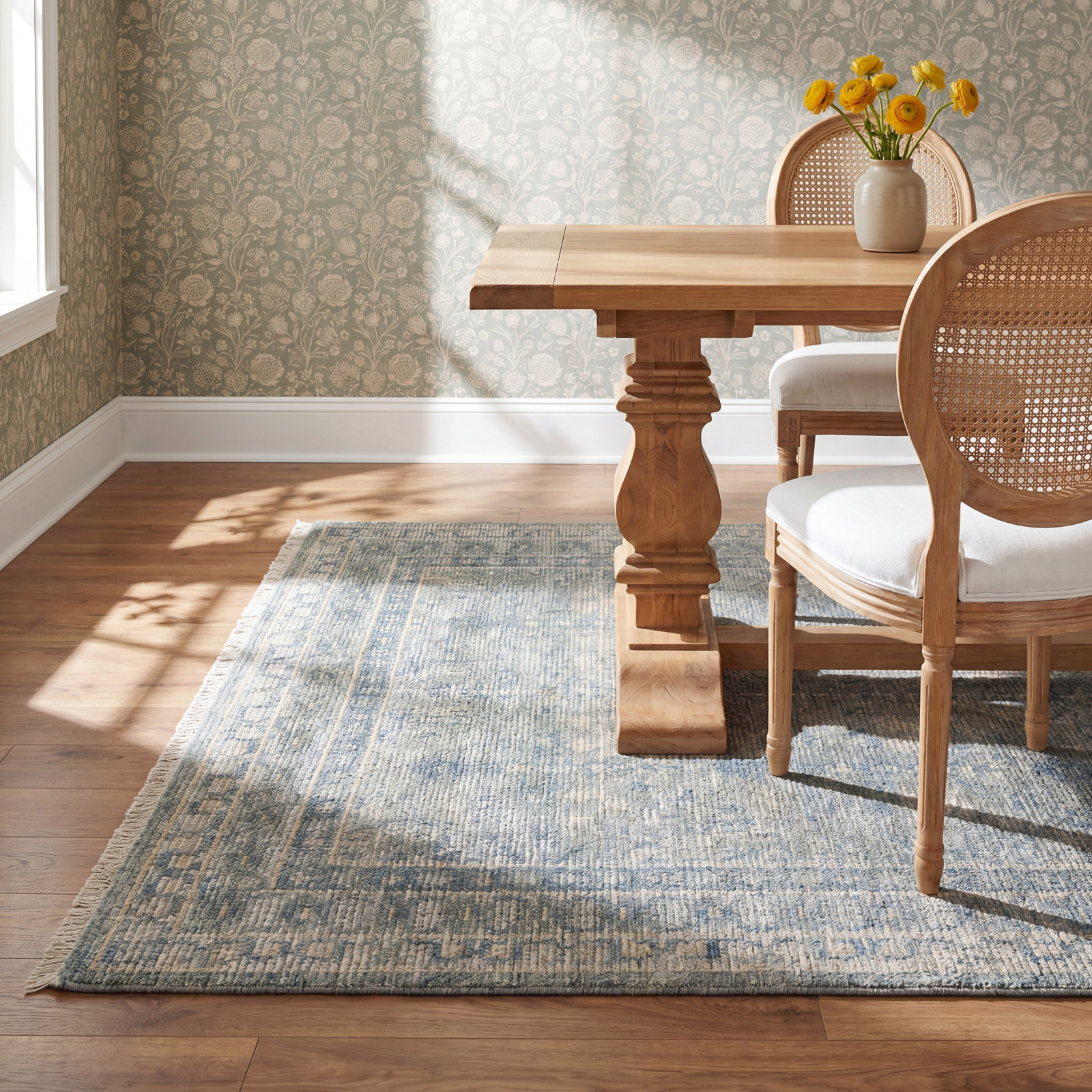 Zuri Hand Knotted Wool Indoor Rug, Rectangle 8'9" x 11'9"