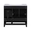 Ensemble de meuble-lavabo simple 36 po avec plateau en céramique Trasean-2128138986