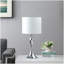 24.5" In Bailey Dark Silver Chrome Modern Candlestick Metal Table Lamp