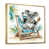 Toile avec cadre flottant or