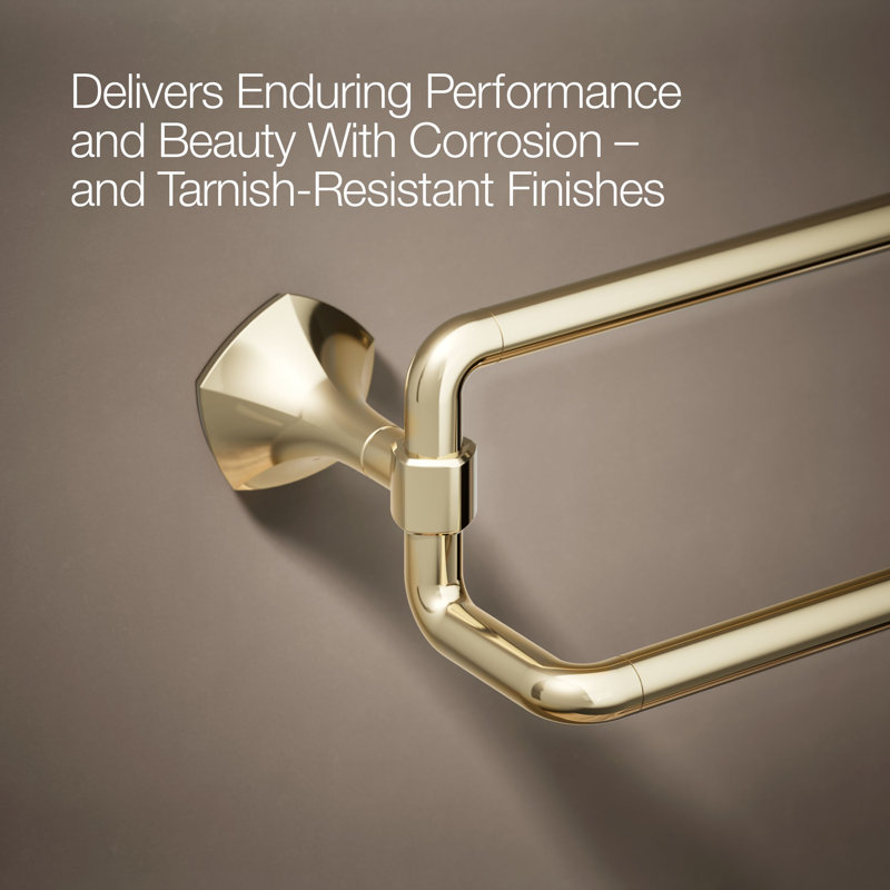 Occasion 24 In. Double Towel Bar, Vibrant French Gold