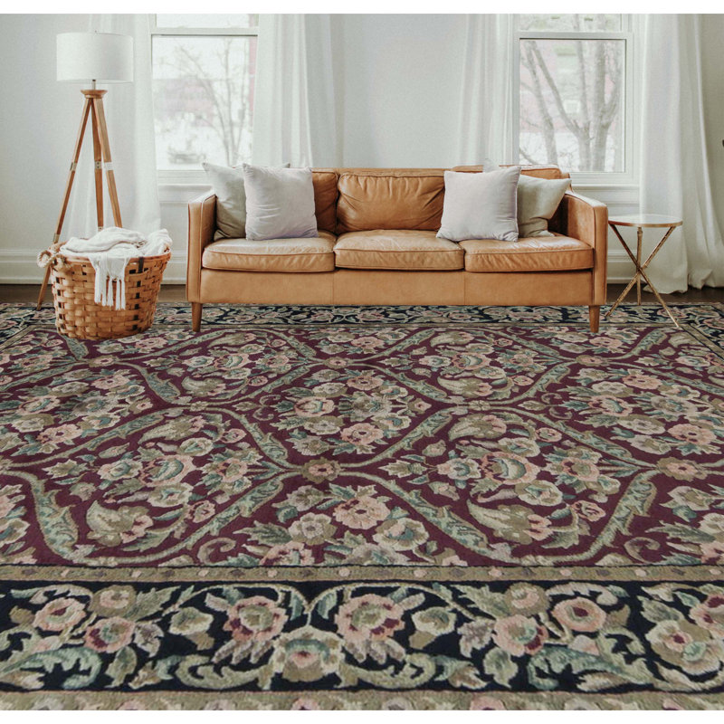Hand-Knotted High-Quality Red Area Rug