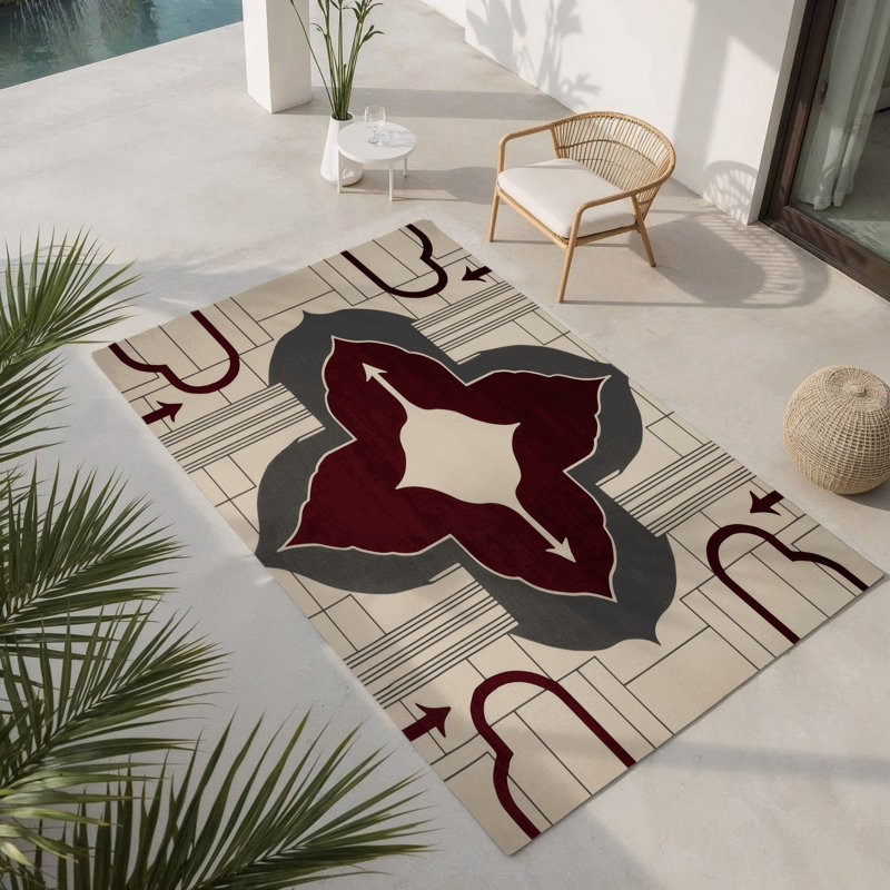 Precision Pulse Indoor And Outdoor Area Rug, Rectangle 4' x 6'