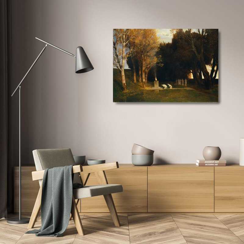 "The Sacred Grove" by  Arnold Böcklin - Gallery Wrap Canvas Wall Art, 24" H x 17" W