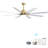 66 Inch Modern Ceiling Fan With Dimmable Led Light 8 Abs Blades Remote Control Reversible Dc Motor For Home Office-736182551