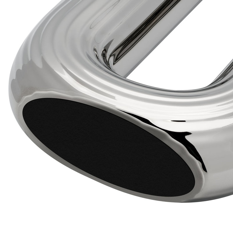 Vase rectangulaire en céramique 13 po Halo, Argent argent