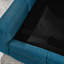 Lit surélevé pour chien avec tissu en lin bleu foncé, doux et confortable pour les grands chiens surdimensionnés.-443419057