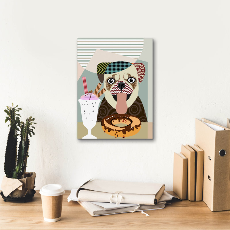 «Pug» par Lanre Adefioyue, H 16 po x l 12 po x P 0,75 po