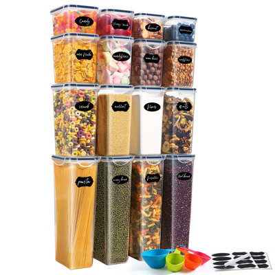 Plastic Food Storage Container - Set of Containers and Lids