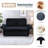65.74-Inch Letter Striped Fabric Multi-Functional Sofa Bed, Suitable For Bedrooms And Living Rooms. The Armrests And Backrests Are Adjustable.-144111185