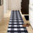Non-Slip Checkered Plaid Area Rug For Living Room, Hallway Runner, Entryway Rug, Black/Gray/White-1464549458