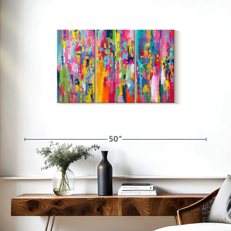 Avery Abstract Vibrant Mix IV, H 20 po x l 33 po