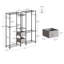 Portant double pour vêtements, charge maximale 748 lb - noir