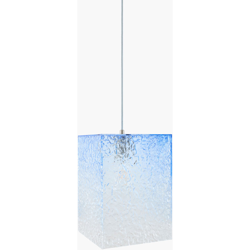 Luminaire suspendu Schwartz, 70" H x 8" W x 11" D, Bleu
