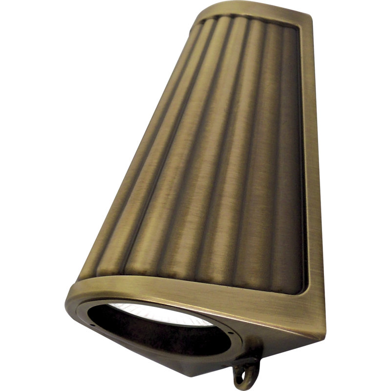 Folmar Solid Brass Flush Mounted Sconce, Antique Brass