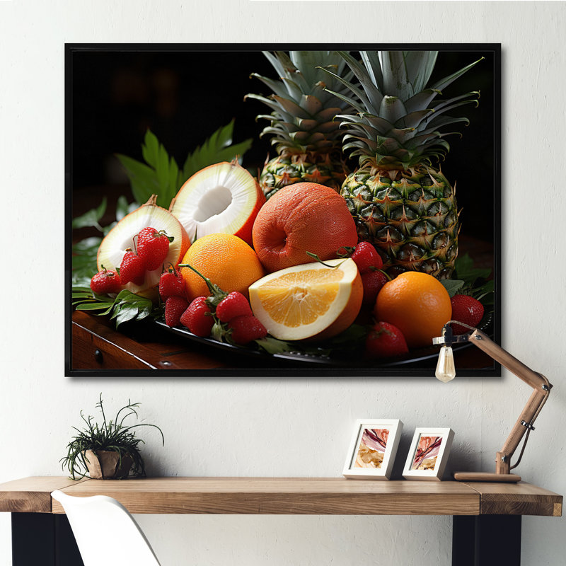 Hawaii Tropical Delights I - impression, H 16 po x l 32 po x P 1 po, Cadre flottant noir