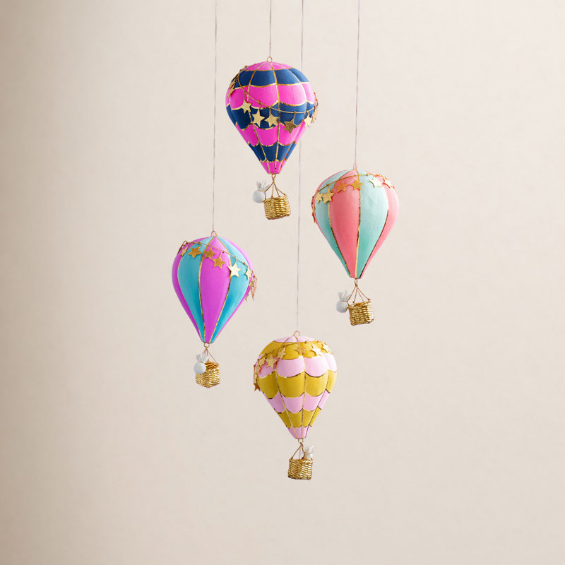 Small Hot Air Balloon Display, Cyan/Violet, Cyan/Violet
