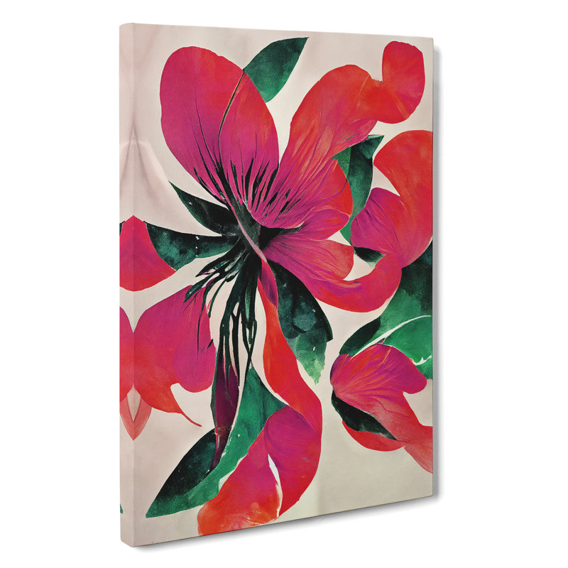 Flowers In Abstract No.2 - Wrapped Canvas, 76cm H x 50cm W