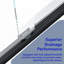 Double porte de douche coulissante, verre trempé ANSI / SGCC de 1/4 po (6 mm), empreinte digitale, conception résistante-118574626