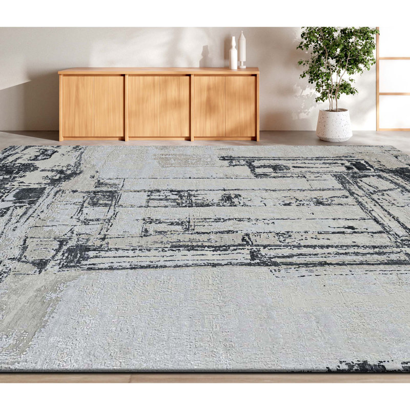Tapis rectangulaire noué à la main, Rectangulaire 8 pi x 10 pi