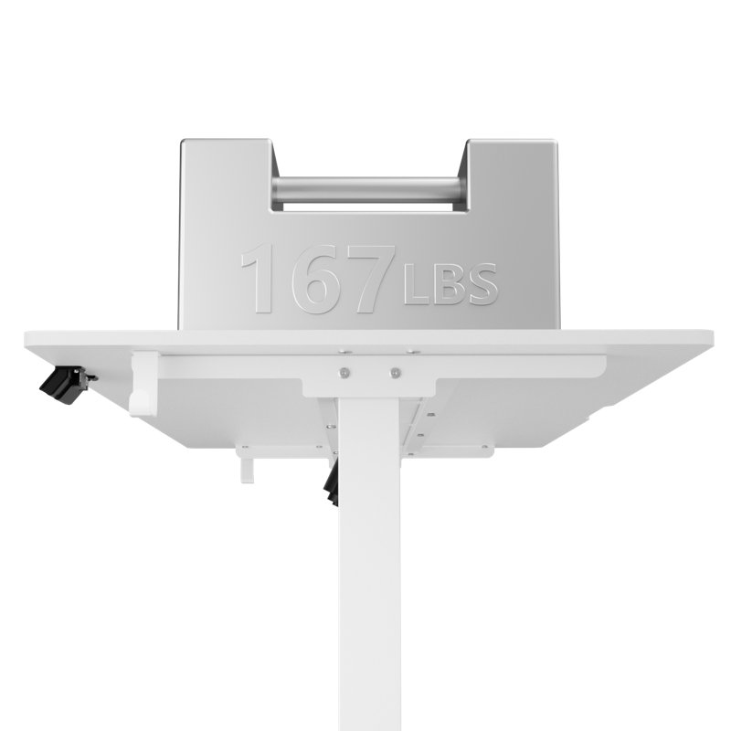 Bureau debout pour bureau à hauteur réglable, L 48 po x P 24 po, Blanc