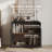 Sideboard Cabinet w/Wood Doors & Shelf, Ebony-1570415654