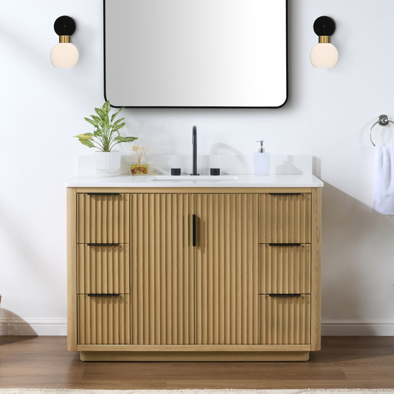 Meuble-lavabo simple avec plateau Asya 49