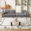 Canapé en velours côtelé modulaire de 114,5 pi, canapé réversible à siège inclinable, canapé 2 en 1 avec fauteuil inclinable et canapé en forme de L avec trois coussins décoratifs et deux coussins décoratifs-500536000