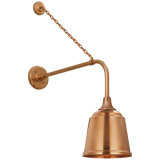 Thomas O'Brien, "Academy 20" Anchored Rex Barn Light in Soft Copper with 16" Rockhouse Shade