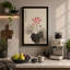 Lotus in Bloom Japandi - Wrapped Canvas-1661220738-1661220742