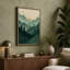 Mountains in Mist Scandinavian 1 Piece Wrapped Canvas Wall Art-167551253-167551341