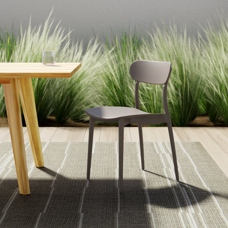 Romona Outdoor Dining Chair, Taupe