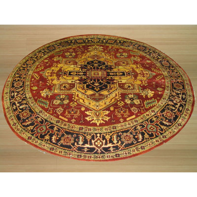 Harlow Oriental Rust Hand Knotted Wool Traditional Geometric Area Rug
