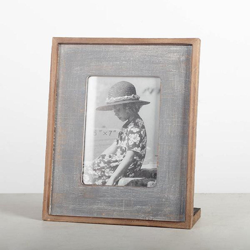 Cadre photo, Brun / gris délavé