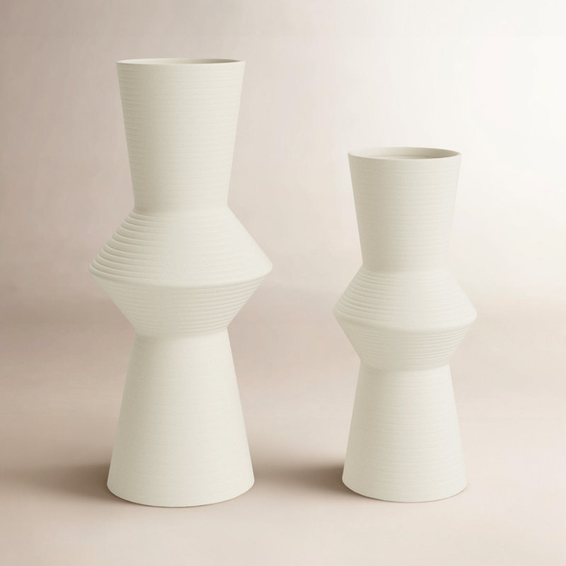 Tierre Ceramic Table Vase, White