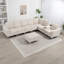 Canapé modulaire convertible en velours côtelé avec repose-pieds, porte-gobelets, ports USB pour le salon-86370191