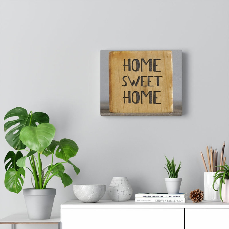Home Sweet Home - Wrapped Canvas Print, 30cm H x 46cm W