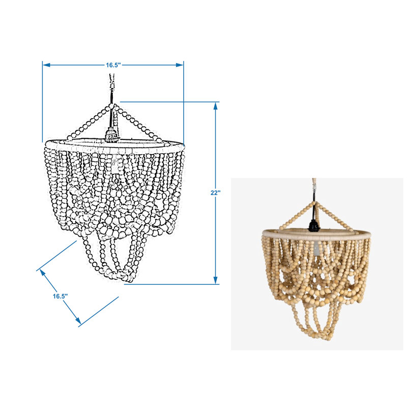 1 - Light Natural Unique/Statement Pendant