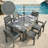 Patio Dining Set For 6 Person All Weather 7 Piece Hips Outdoor Patio Table And Chairs Set With Umbrella Hole For Backyard, Garden, Deck, Poolside, Gray-623834032