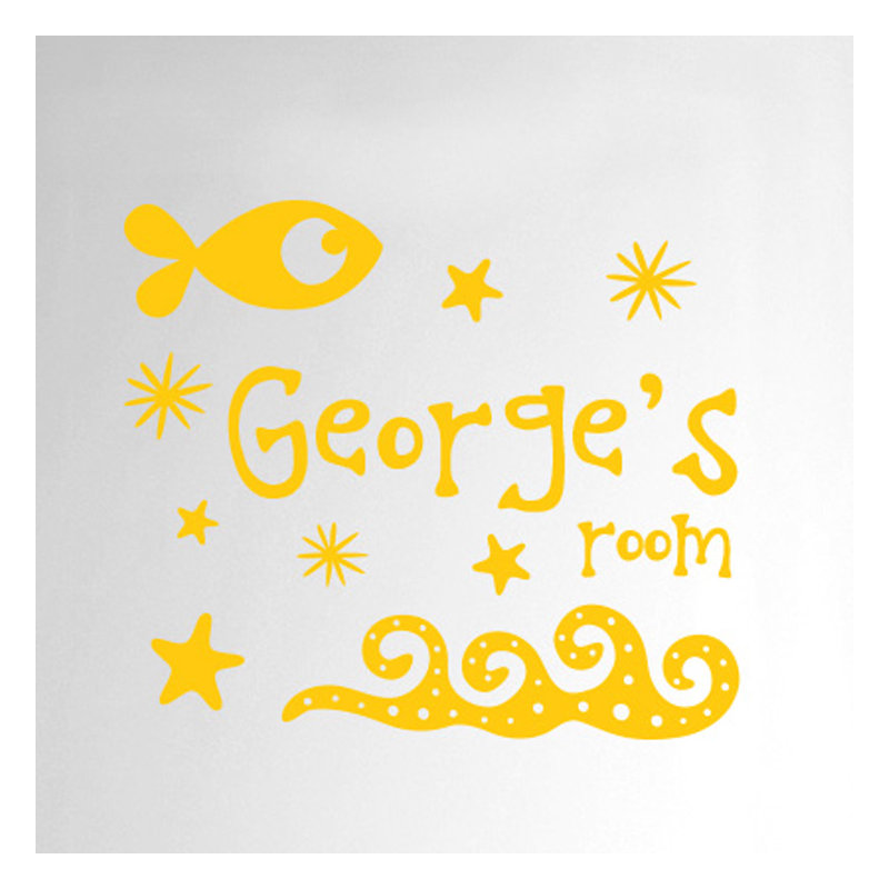 Nautical & Beach Wall Decal, Dark Yellow
