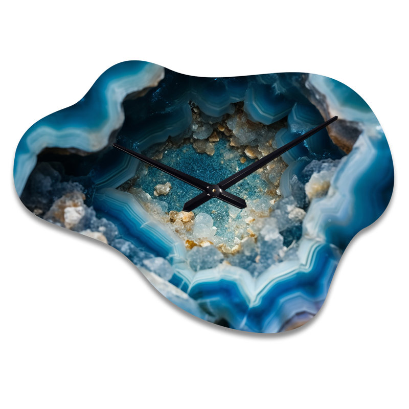 Geode Gems I - horloge murale asymétrique, Petit