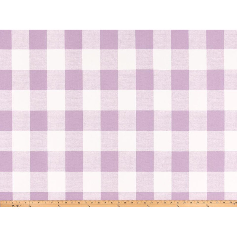 Housse de coussin en coton à carreaux lavande mauve, Rectangle 12"H x 19"W
