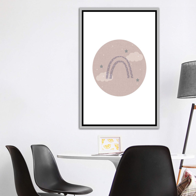 Décoration murale pour enfants, H 60 po x l 40po x P 1,5 po, Toile avec cadre argenté